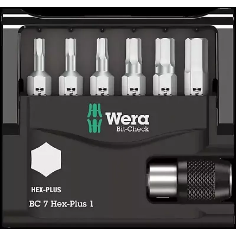 Wera Bit-Check 7 Hex-Plus 1 Sada skrutkovacích bitov, 7 kusov, H2-H6