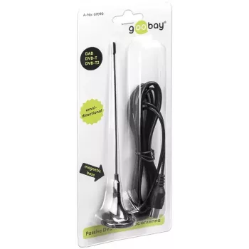 Anténa Goobay pasívna DVB-T2 (HD) mini magnetická