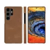 Knižkové puzdro dbramante1928 Lynge LMSUGTDT6471 pre Samsung Galaxy S25 Ultra, zrnitá koža, svetlohnedé