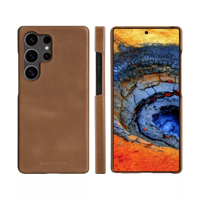 Knižkové puzdro dbramante1928 Lynge LMSUGTDT6471 pre Samsung Galaxy S25 Ultra, zrnitá koža, svetlohnedé