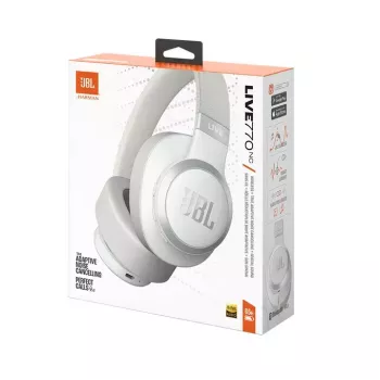 JBL Live 770NC slúchadlá Over-Ear, bezdrôtové, hovory/hudba, Bluetooth, biela