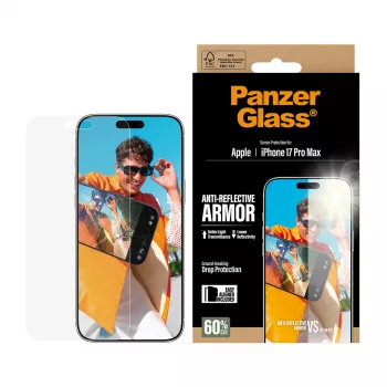 PanzerGlass Anti-Reflective Armor ochranná fólia displeja iPhone 17 Pro Max odolná proti poškriabaniu a nárazom