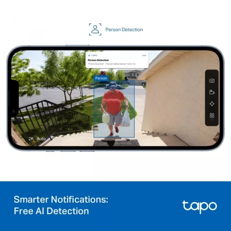 TP-Link Tapo D205 videovrátnik 3 MP čierny