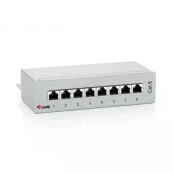 Equip 8-port Cat.6 desktop patch panel, svetlosivý
