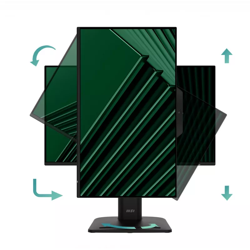 MSI PRO MP242PMGDE monitor 23,8 palca (60,5 cm), Full HD 1920x1080, IPS, 120 Hz, 1 ms, webkamera, mikrofón, USB rozbočovač, HDMI, DP, VGA, čierny