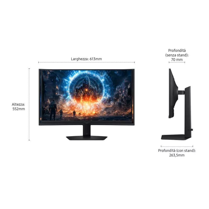 Samsung G60F Počítačový monitor 68,6 cm (27 inch) 2560 x 1440 pixelov Quad HD LCD čierny