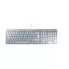 CHERRY KC 6000 tenká Klávesnica univerzálna USB AZERTY belgické strieborná, biela