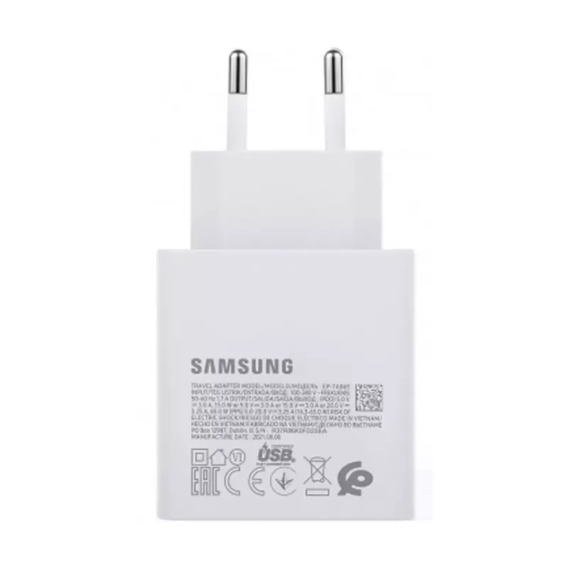 Nabíjačka Samsung 65W PD USB-C TA865W biela — 65 W PD USB-C rýchlonabíjačka