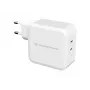 Conceptronic ALTHEA 2-port 100W GaN USB-C PD nabíjačka, interiérová, striedavý prúd, 5 V, 5 A, biela