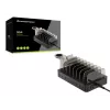Conceptronic OZUL 8-port 75W USB PD nabíjacia stanica, interiérová, AC, 12 V, čierna