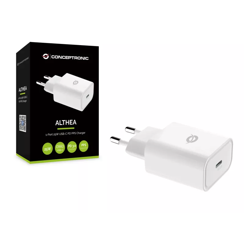 Interiérová nabíjačka Conceptronic ALTHEA 1-port 25W USB-C PD PPS