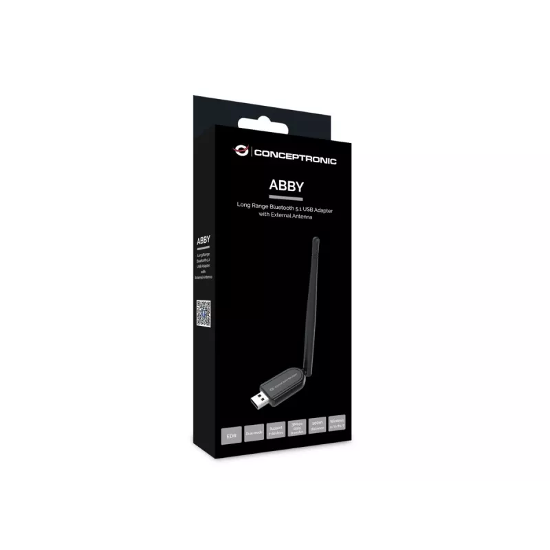 Conceptronic ABBY Long Range Bluetooth 5.1 USB adaptér s externou anténou