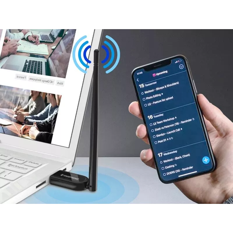 Conceptronic ABBY Long Range Bluetooth 5.1 USB adaptér s externou anténou