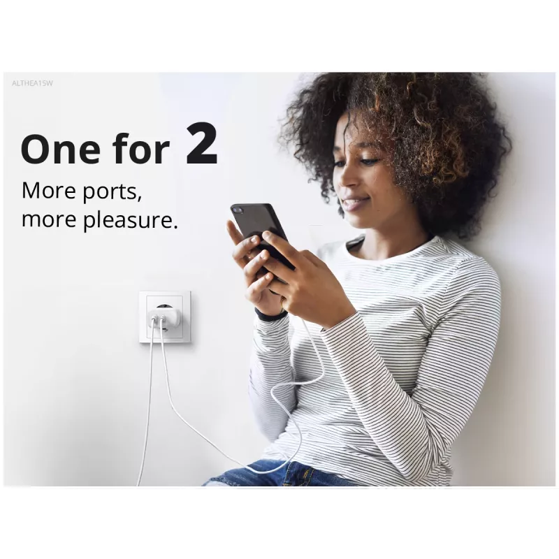 Conceptronic 2-port 20W GaN USB PD nabíjačka, USB-C x 1, USB-A x 1 ALTHEA15W