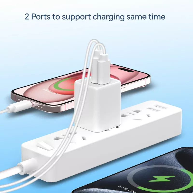 Conceptronic 2-port 20W GaN USB PD nabíjačka, USB-C x 1, USB-A x 1 ALTHEA15W