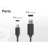 Conceptronic 2-port 20W GaN USB PD nabíjačka, USB-C x 1, USB-A x 1, QC 3.0, PPS