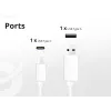 Conceptronic 2-port 33W GaN USB PD nabíjačka s 3-in-1 nabíjacím káblom, USB-C x 1, USB-A x 1, QC 3.0, PPS