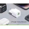Conceptronic 2-port 33W GaN USB PD nabíjačka s 3-in-1 nabíjacím káblom, USB-C x 1, USB-A x 1, QC 3.0, PPS