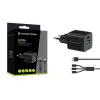 Conceptronic 2-port 33W GaN USB PD nabíjačka s 3-in-1 nabíjacím káblom, USB-C x 1, USB-A x 1, QC 3.0, PPS
