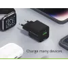 Conceptronic 2-port 33W GaN USB PD nabíjačka s 3-in-1 nabíjacím káblom, USB-C x 1, USB-A x 1, QC 3.0, PPS
