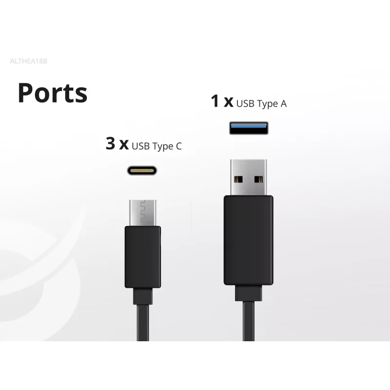 Conceptronic 4-port 100W GaN USB PD nabíjačka s USB-C nabíjacím káblom, USB-C x 3, USB-A x 1, QC 3.0, PPS