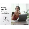 Conceptronic 4-port 100W GaN USB PD nabíjačka s USB-C nabíjacím káblom, USB-C x 3, USB-A x 1, QC 3.0, PPS