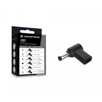 Conceptronic ABBY15PC04 DC-na-USB-C adaptér, Asus/Universal 5,5x2,5mm, 18–20V