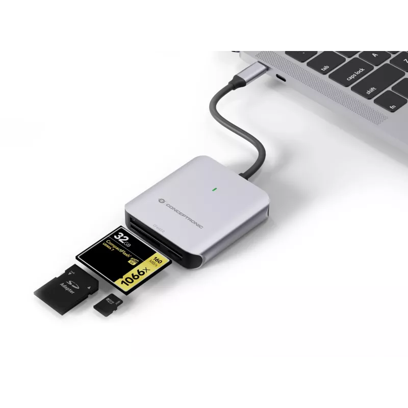 Conceptronic BIAN09G 3-in-1 čítačka kariet USB 3.2 Gen 2, CFast 2.0, SD TF/MicroSD 4.0, UHS-II