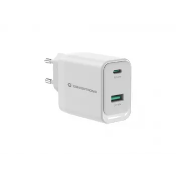 Conceptronic ALTHEA20W45 2-port 45W GaN USB PD nabíjačka, USB-C x 1, USB-A x 1, QC 3.0, PPS, PD 3.0