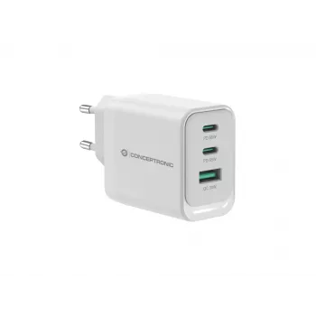 Conceptronic ALTHEA21W65 3-port 65W GaN USB PD nabíjačka, USB-C x 2, USB-A x 1, QC 3.0, PPS, PD 3.0