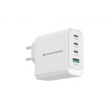 Conceptronic ALTHEA22W100 4-portová 100W GaN USB PD nabíjačka, USB-C x 3, USB-A x 1, QC 3.0, PPS, PD 3.0