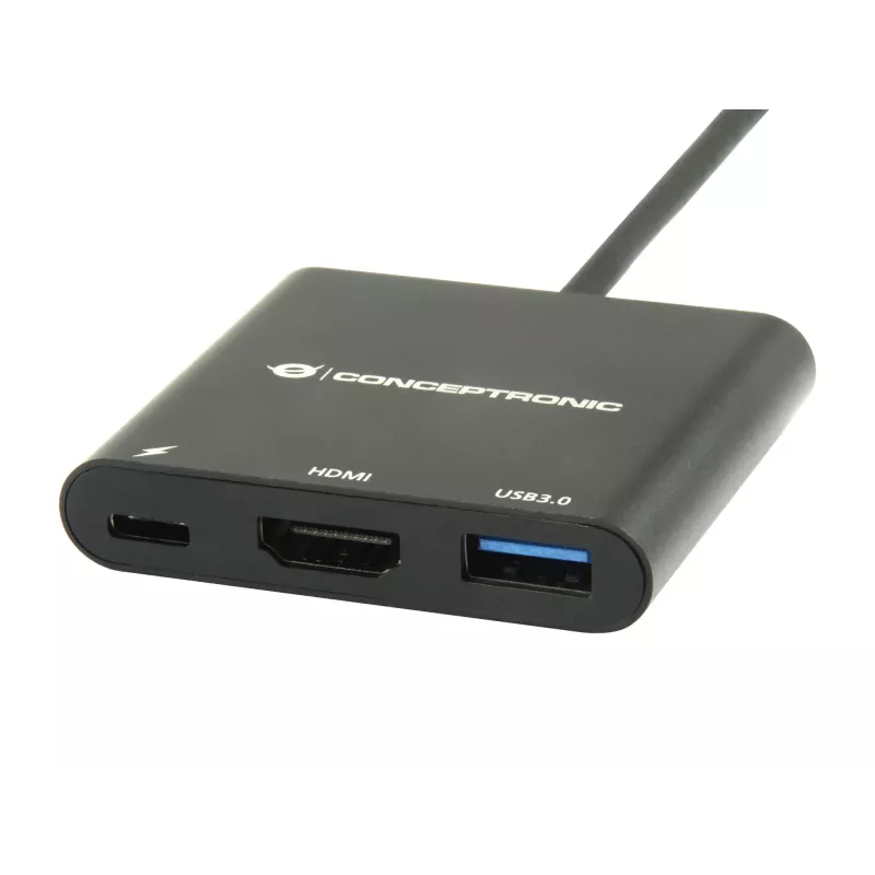 Conceptronic DONN01B dokovacia stanica/portový replikátor pre notebook USB 3.2 Gen 1 (3.1 Gen 1) Type-C čierna