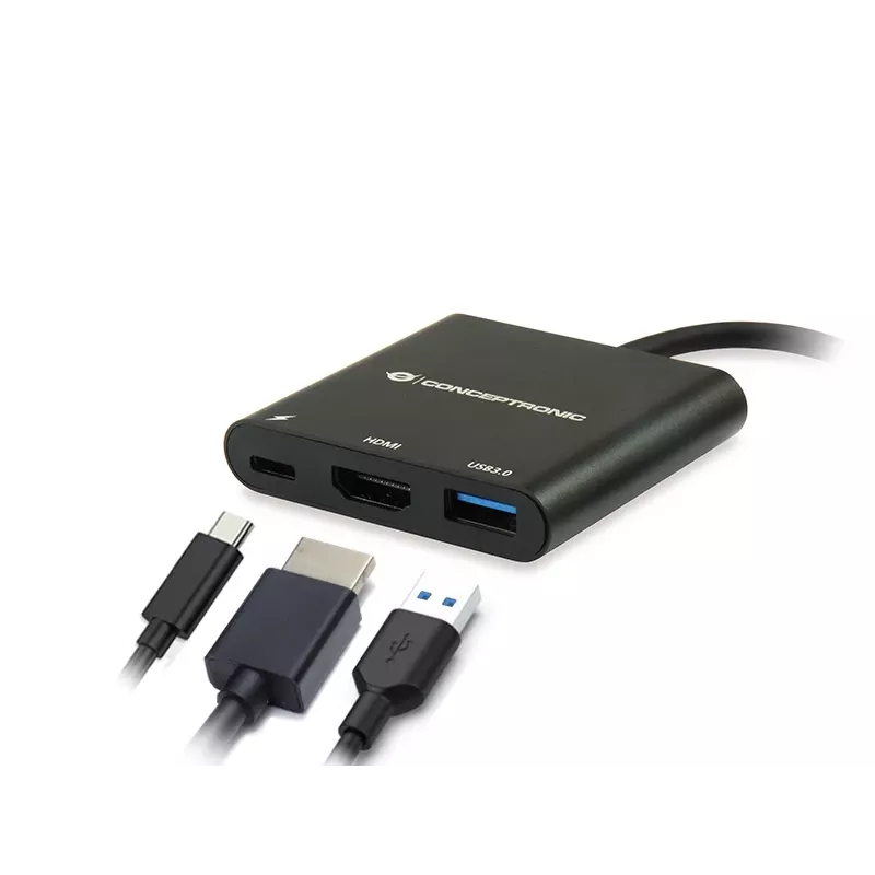Conceptronic DONN01B dokovacia stanica/portový replikátor pre notebook USB 3.2 Gen 1 (3.1 Gen 1) Type-C čierna