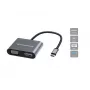 Conceptronic DONN16G káblová USB 3.2 Gen 1 Type-C sivá 100W 4K Ultra HD