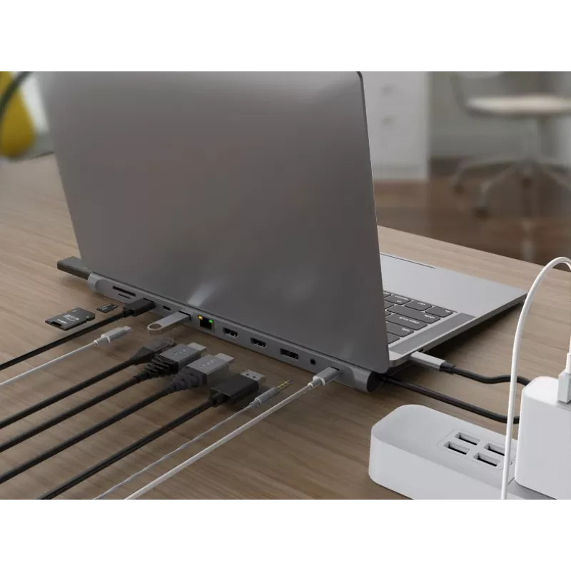 Conceptronic DONN17G dokovacia stanica/portový replikátor pre notebook káblová USB 3.2 Gen 1 (3.1 Gen 1) Type-C sivá
