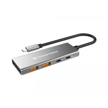 Conceptronic HUBBIES15G rozbočovač USB 3.2 Gen 2 (3.1 Gen 2) Type-C 10000 Mbit/s sivý