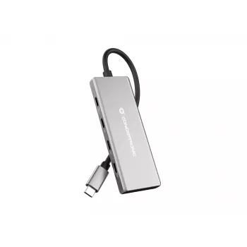 Conceptronic HUBBIES17G rozbočovač USB 3.2 Gen 2 (3.1 Gen 2) Type-C 10000 Mbit/s sivý