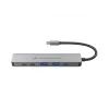 6-in-1 USB 3.2 Gen 1 dokovacia stanica CONCEPTRONIC DONN33G HDMI, 2×USB-A 5Gbps, 2×USB-C 5Gbps, 100W USB PD, strieborná