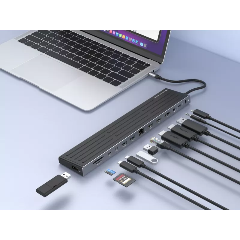 Dokovacia stanica Conceptronic DONN32B 14-in-1 USB 3.2 Gen 1 HDMI DP