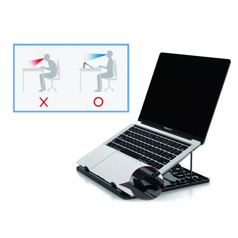 Conceptronic ERGO chladiaci stojan pre notebook stojan na notebook čierny 39,6 cm (15,6 palcov)