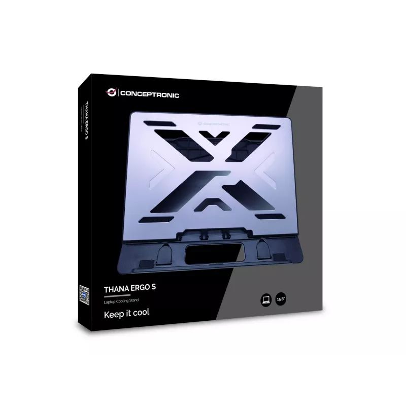 Conceptronic THANA ERGO S, chladiaci stojan pre notebook stojan na notebook sivý 39,6 cm (15,6 palcov)