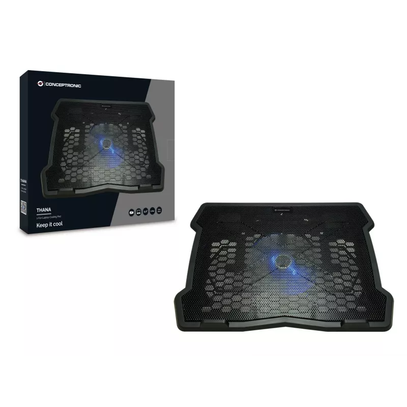 Conceptronic THANA05B chladiaca podložka pre notebook 39,6 cm (15,6 palcov) čierna