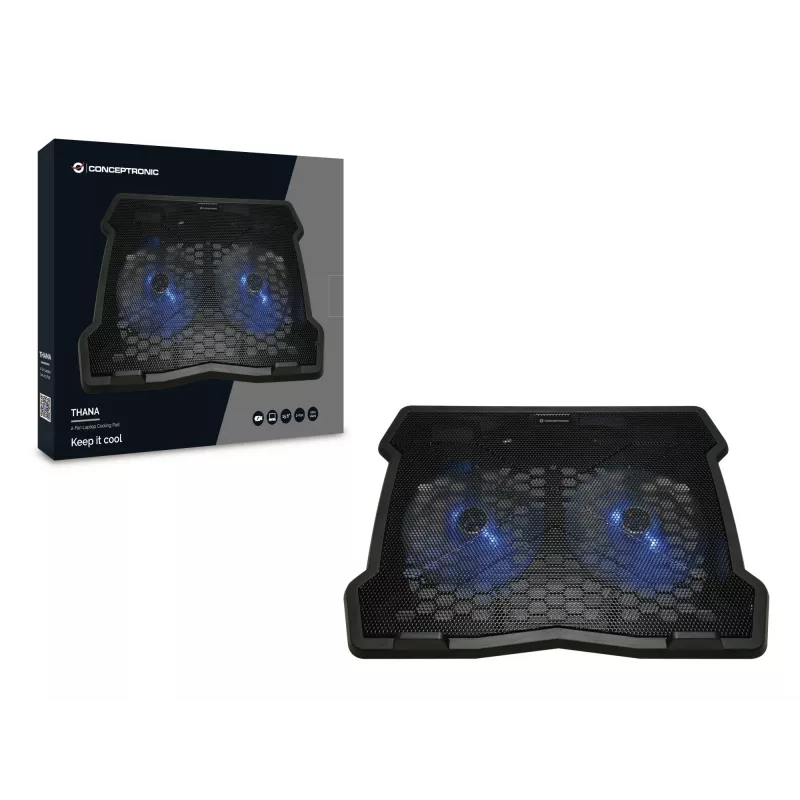 Conceptronic THANA06B chladiaca podložka pre notebook 39,6 cm (15,6 palcov) čierna