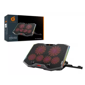Conceptronic THYIA ERGO herný chladiaci stojan pre notebook so 6 ventilátormi, 43,2 cm (17 palcov), 6 ks, tlačidlá, sivý, modrý, zelený, červený, Čína