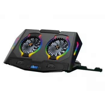Conceptronic THYIA ERGO herný chladiaci stojan pre notebook s 2 ventilátormi, 43,2 cm (17 palcov), 2 ks, tlačidlá, čierny, modrý, zelený, červený, Čína
