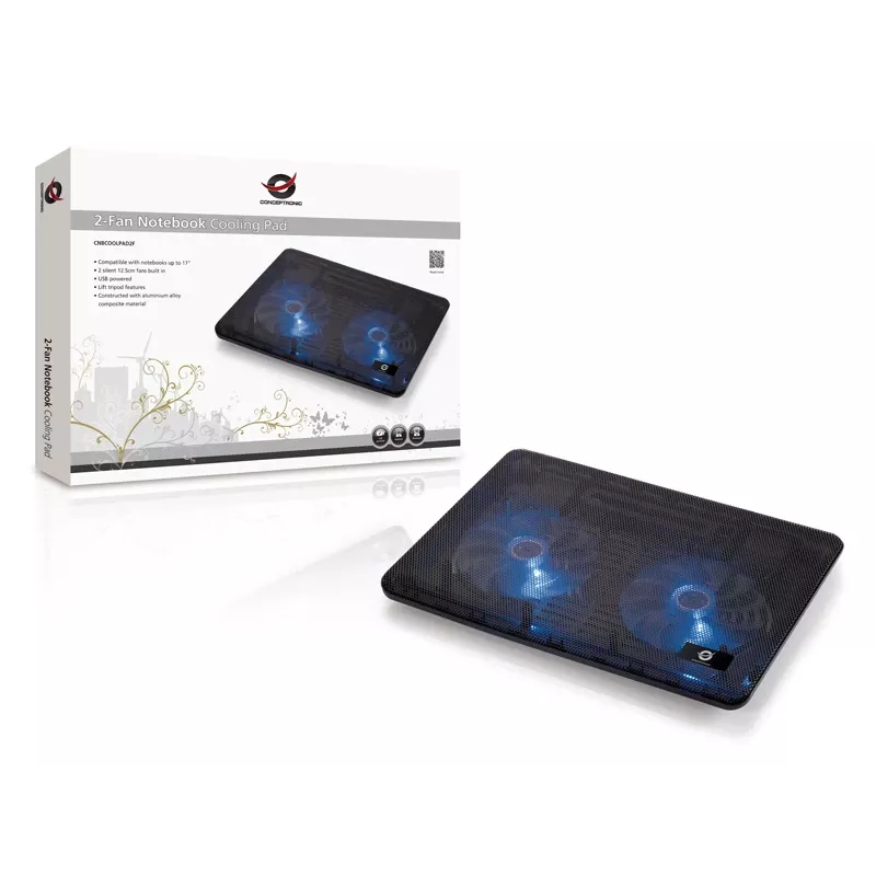 Conceptronic THANA chladiaca podložka pre notebook, vhodná do 15,6 palcov, 2 ventilátory
