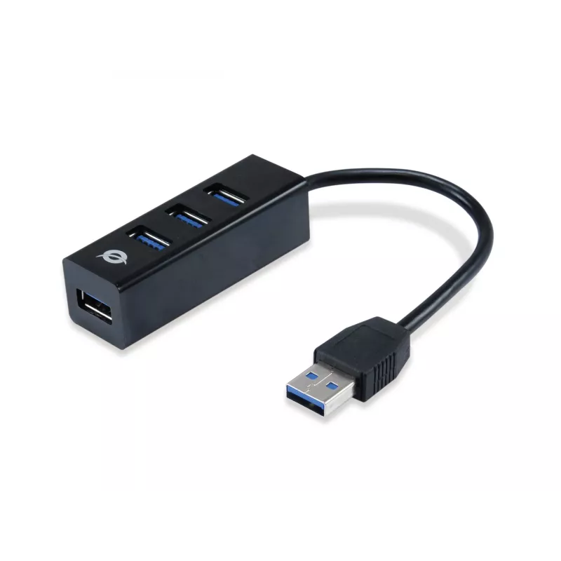 USB hub Conceptronic HUBBIES 4-portový USB 3.0 hub s USB-C OTG adaptérom