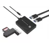 Conceptronic HUBBIES 4-portový USB 3.0/2.0 hub, 90 cm kábel, USB 3.2 Gen 1 (3.1 Gen 1) Type-A, čierny, USB 2.0, USB 3.2 Gen 1 (3.1 Gen 1) Type-A, Čína, 87 mm, 55 mm