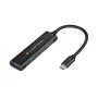 Conceptronic HUBBIES 4-portový USB 3.0 hub, 2 USB-C a 2 USB-A porty, hliníkové puzdro, USB-C konektor samec