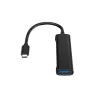 Conceptronic HUBBIES 4-portový USB 3.0 hub, 2 USB-C a 2 USB-A porty, hliníkové puzdro, USB-C konektor samec